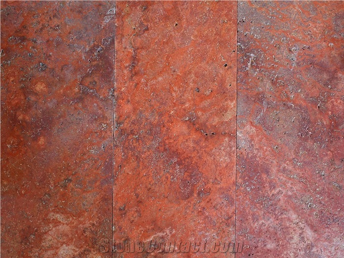 Red Travertine, Cross Cut-Iranian Stone