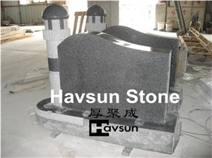 Us Style Lite House Headstone Tombstone