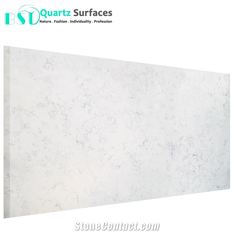 Artificial Quartz Stone Slabs with Gray Veins