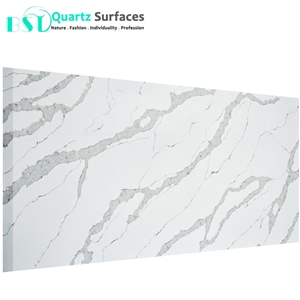 Statuario Barista White Quartz Stone Slab