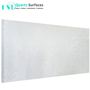 White Mist Artificial Quartz Kitchen Countertop