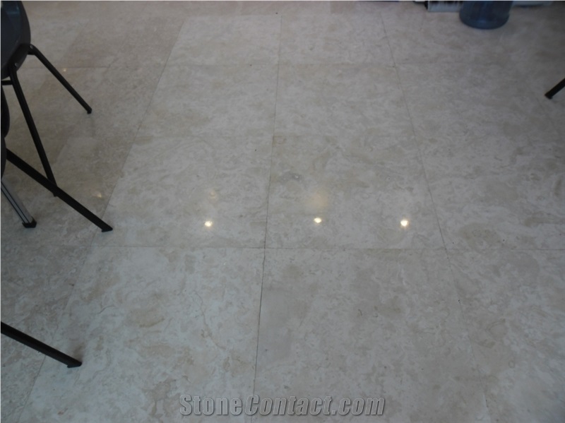 White Coral Stone Polished Floor Tiles