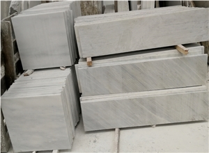 Chinese Stone White Cloudy Grey Vein Marble Tiles