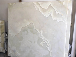 White Onyx Glass Panel