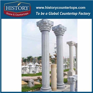 Red Granite Stone Doric Column Pillars
