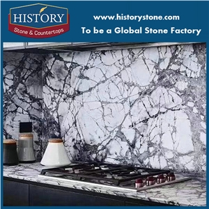 White Marble with Grey Veins Invisible Marble