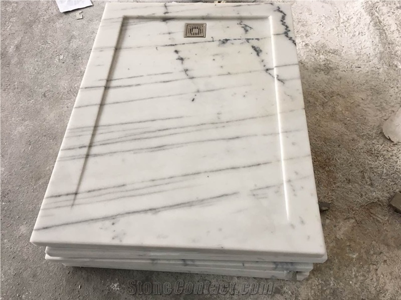 Bathroom Accessory White Marble Tray Customized