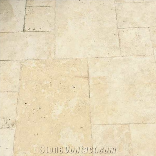 Beige Travertine Floor Tiles French Pattern