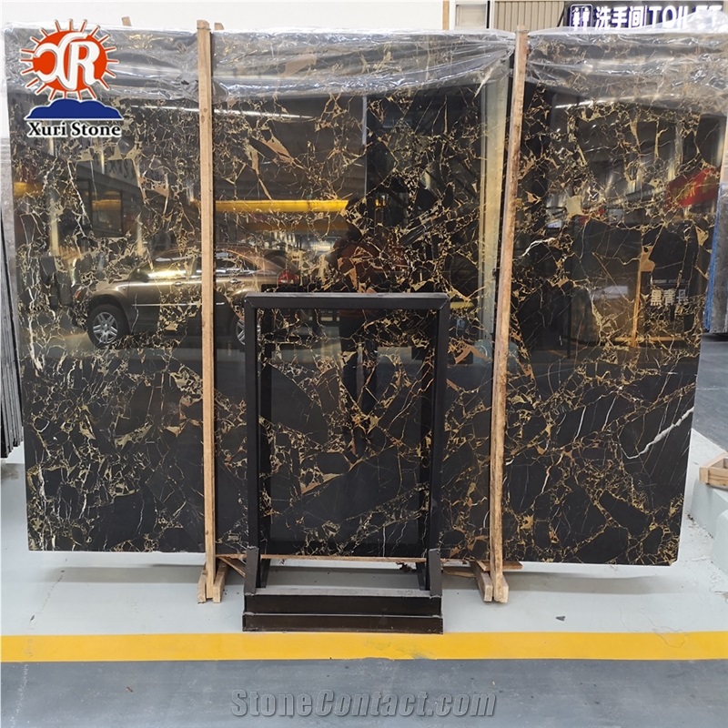 Classic Black and Gold Afghanistan Portoro Marble