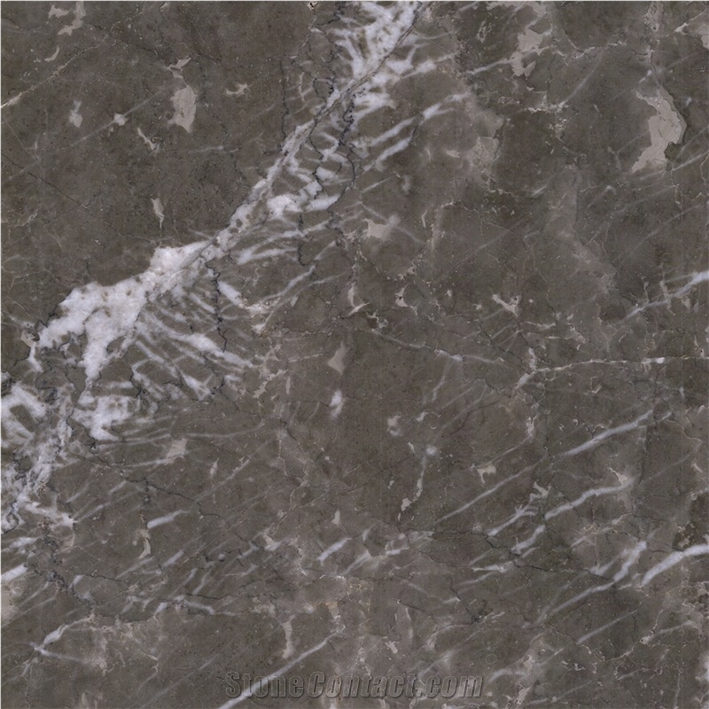 Cyprus Grey Marble White Veins Floor Tiles