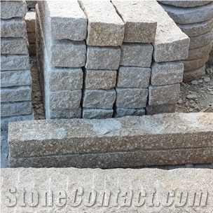 Grey and Yellow Granite Curbstone Customized Size