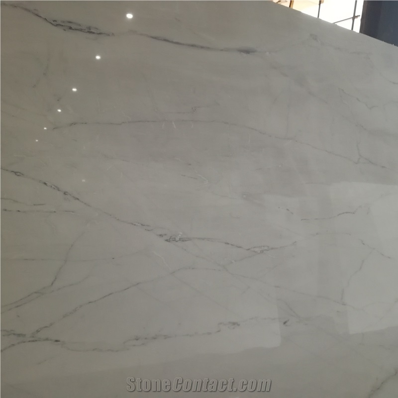 Italian Glossy White Marble Slabs and Tiles