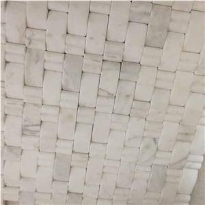White Carrara Marble Mosaic 3d Bread