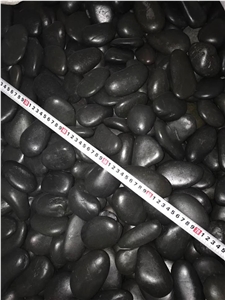 Natural River Stone Polished Black Pebbles