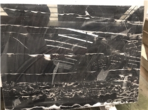 Silver Black Dragon Marble with White Veins Tiles