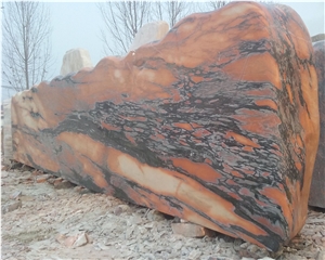 China Red Orange Landscaping Rock Stone