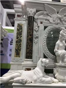 China Factory Marble Fireplace Mantels Surrounds