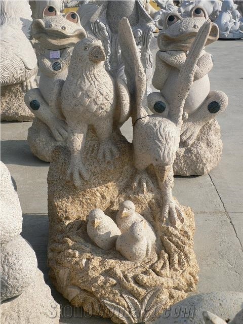 China Granite Hand Carved Animal Sculptures Eagles