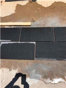 Tanzania Black Granite Flamed Tiles