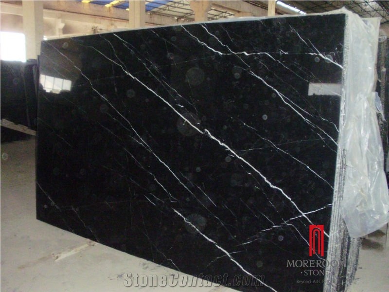 Bookmatch Spain Black Marquina Marble Slab