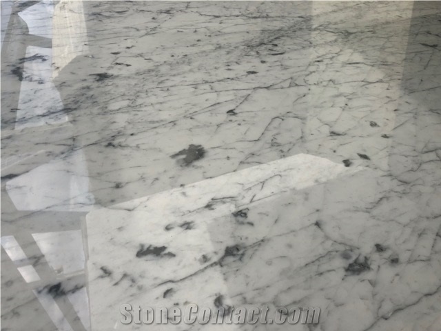 White Carrara Type C Slabs, Bianco Carrara C White Marble Slabs