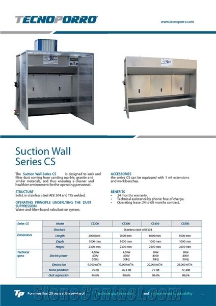 Air Suction and Dust Suppression Wall: CS