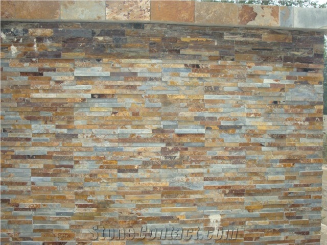 Blaubok Slate Cultured Stone Wall Cladding Brown Beige