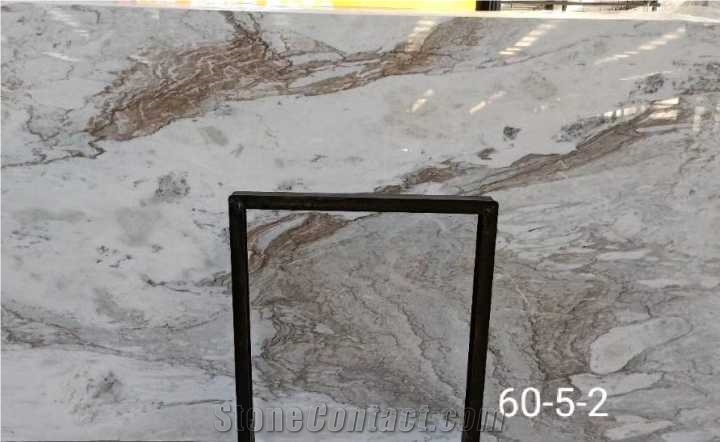 China Palissandro Beige Marble Tiles Slabs White
