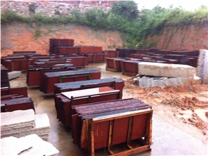 Dyed Red Granite China Tiles Slabs Fairs Stone