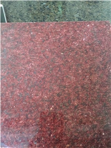Dyed Red Granite Wall Tiles Covering Bathroom Slab
