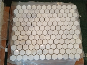 Eastern White Marble Mosaic Tiles Ceramic Polished