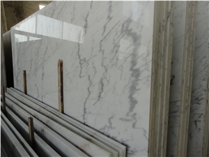Guangxi White Marble Tiles Slabs Hotels Polished