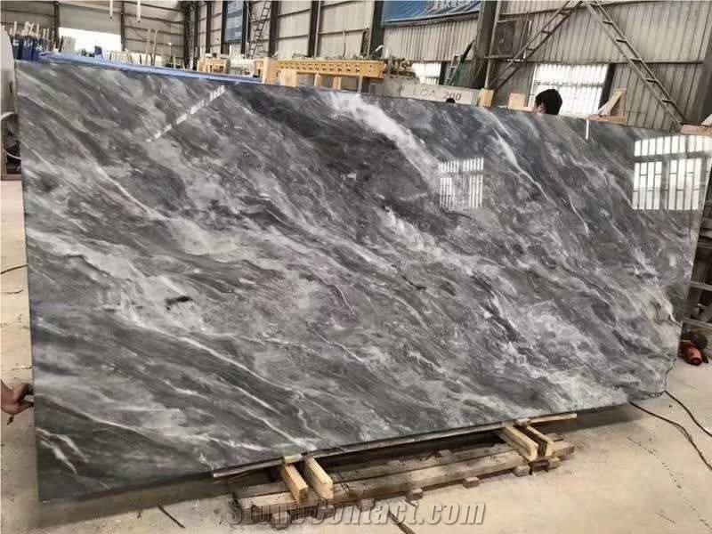 Italy Grey Marble Tiles Slabs Iran Stone Polished