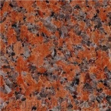 Maple Leaf Red Granite Wall Tiles Slab China Fairs
