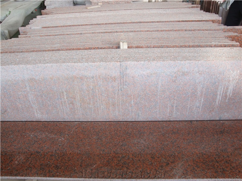 Maple Red Granite Slabs Tiles China Stone Fairs