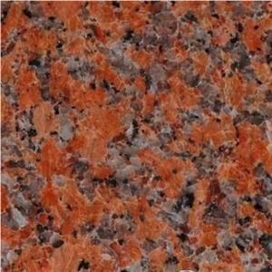 Maple Red Granite Wall Installation Tile Covering
