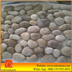 Mixed Pebble Stone Walkway River Stone Polished