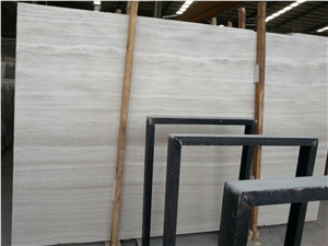 White Wooden Marble Slabs Tiles Hotels China Wall
