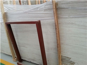 White Wooden Marble Tiles Slabs China Hotel Fairs