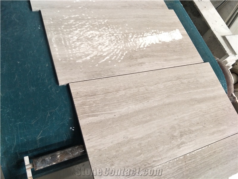Wooden Vein Marble Slabs Wall Tiles Floor White