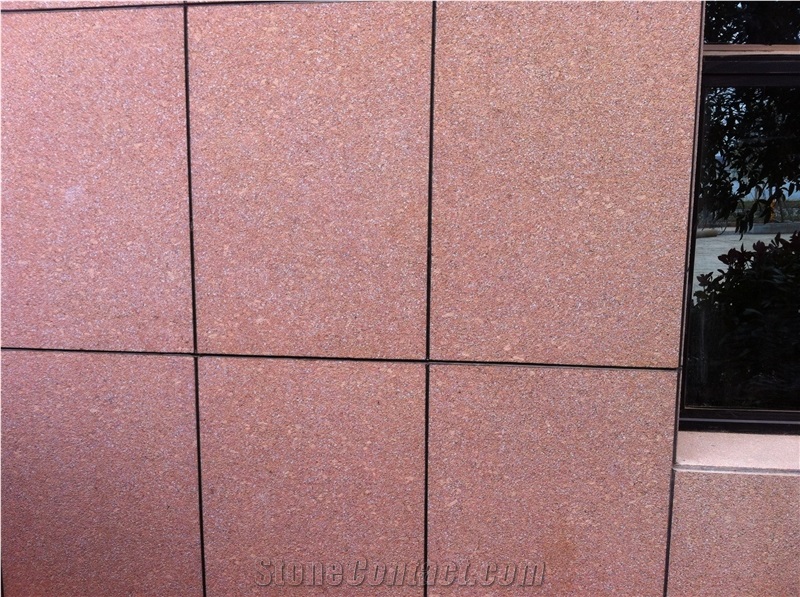 Yinshan Red Granite Wall Tiles Covering Bathroom