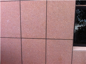 Yinshan Red Granite Wall Tiles Covering Bathroom