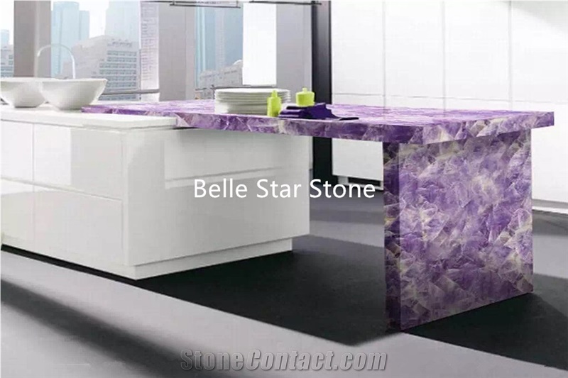 Amethyst/Purple Crystal Semi Precious Stone Slabs