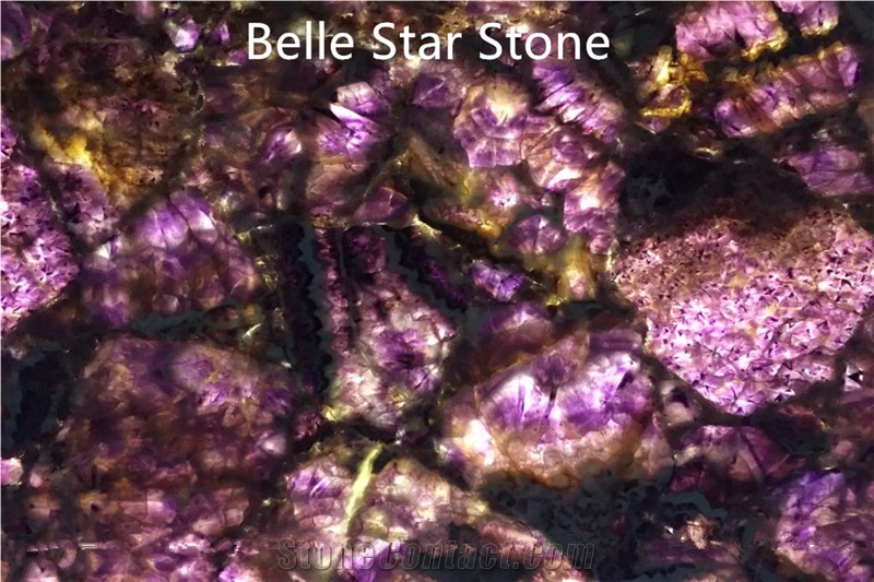 Amethyst/Purple Quartz Backlit Gemstone Table