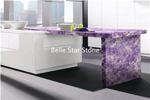 Amethyst Semi Precious Stone Kitchen Countertops