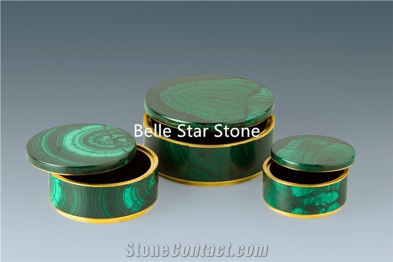 Green Jade / Malachite Gemstone Stair Baluster