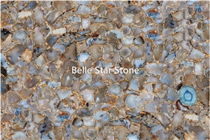 Grey Agate Backlit Semi Precious Stone Slabs Tiles