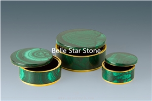 Malachite/Green Jade Gemstone Luxury Tea Tables