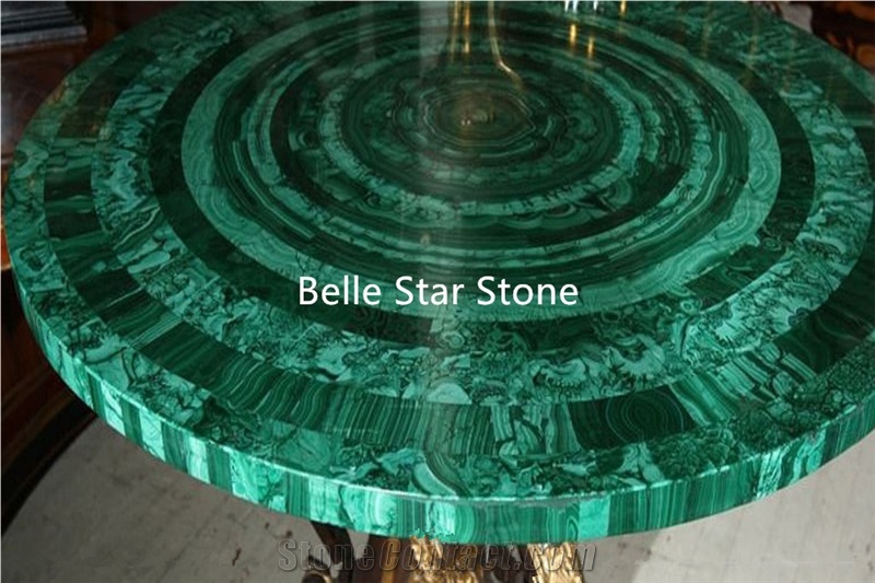 Malachite/Green Jade Gemstone Luxury Tea Tables