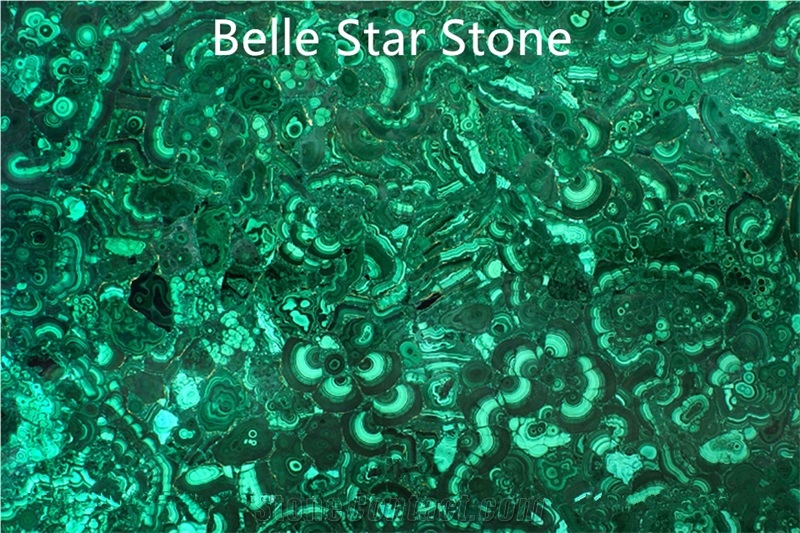 Malachite/Green Jade Semiprecious Stone Slabs